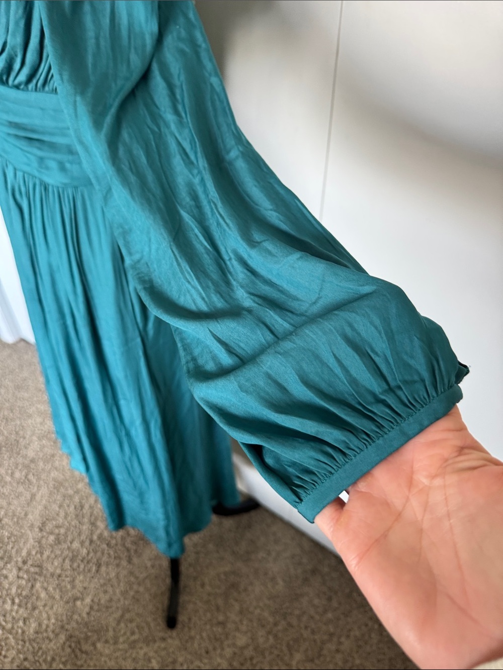 Anthropologie NWT Boho Chic Gwendolyn V-Neck Long Sleeve High-low Maxi Dress - Picture 8 of 16
